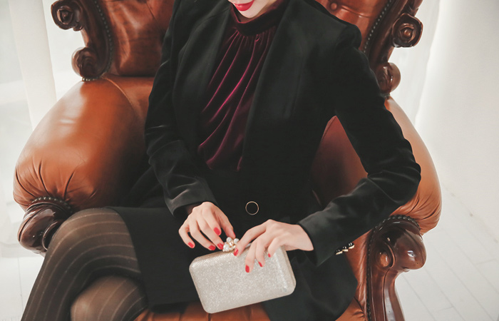 Folded Velvet Jacket