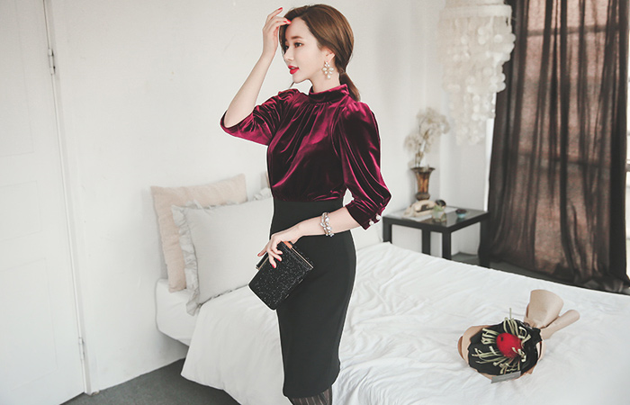 Luxury Velvet Volume Top Dress