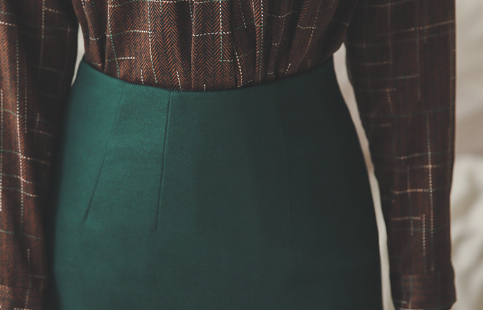 Slim high waist napping Mini skirt