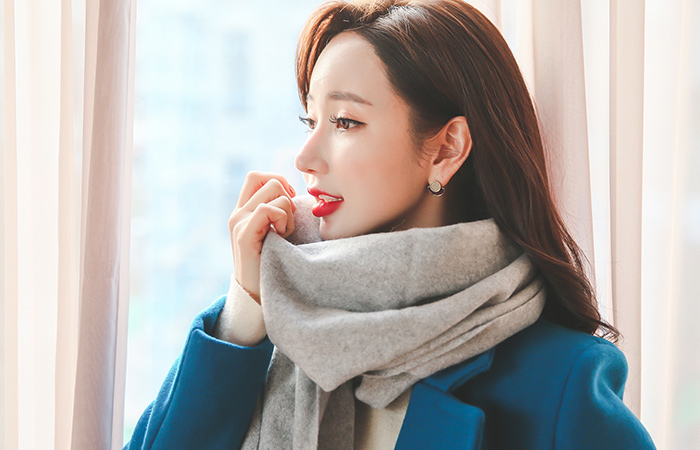 pastel bokashi Wool muffler