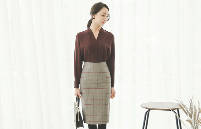 Flade Glen Check Hline Skirt