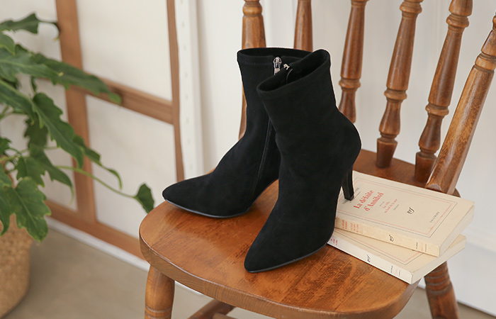 Suede Span Sox ankle boots