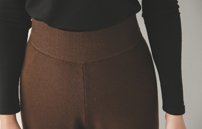 쫀쫀 Wide Knit Pants