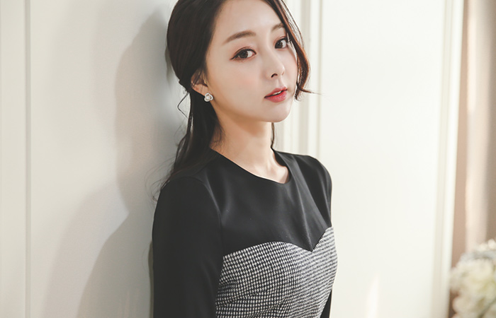 Heart Shape Check color combination Mermaid Dress