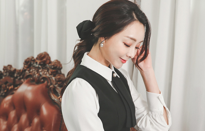 V-neck Soft Aline Wool Dress