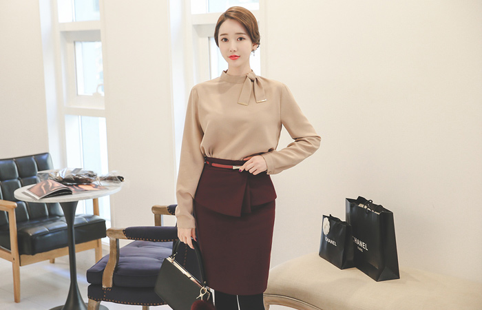 Pleats Pepplum Skirt (winter)