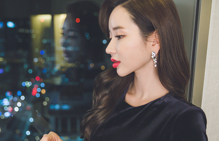 Glam Shearing Velvet Dress