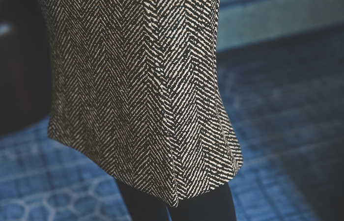 Herringbone Semi-Mermaid Skirt