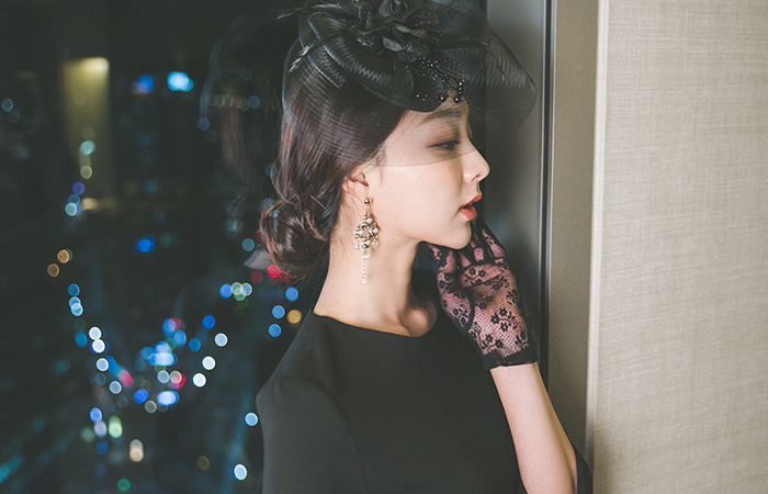 Elegance Cubic Peplum SET Dress