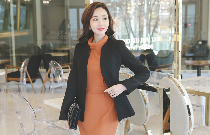 Clam Gold Pearl Aline Wool Jacket