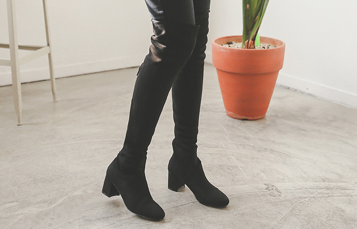 Suede Span Sai High Boots