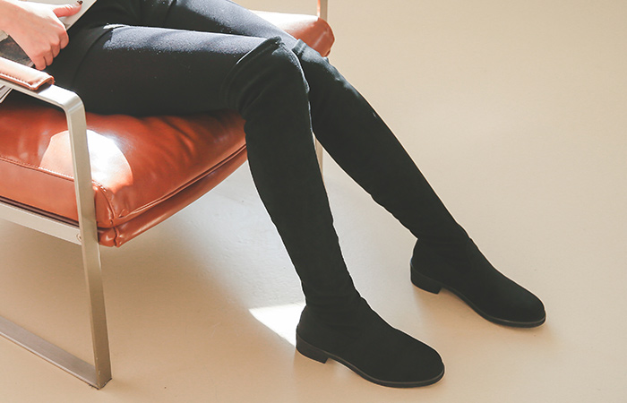 Suede knee high Boots lining