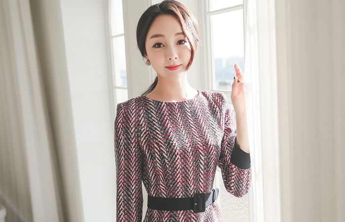 Camarance herringbone color combination Dress