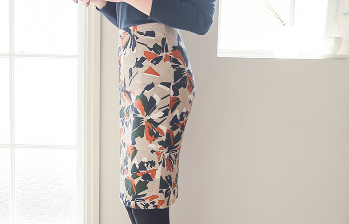 Collage Jacquard Cotton span Skirt