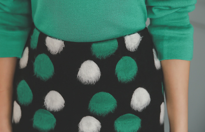 Snow Dot Mini Skirt