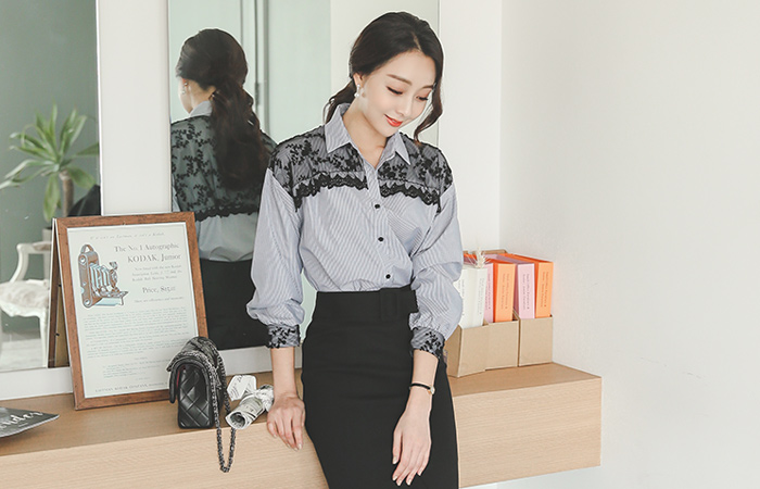 Black Race Stripe Shirt