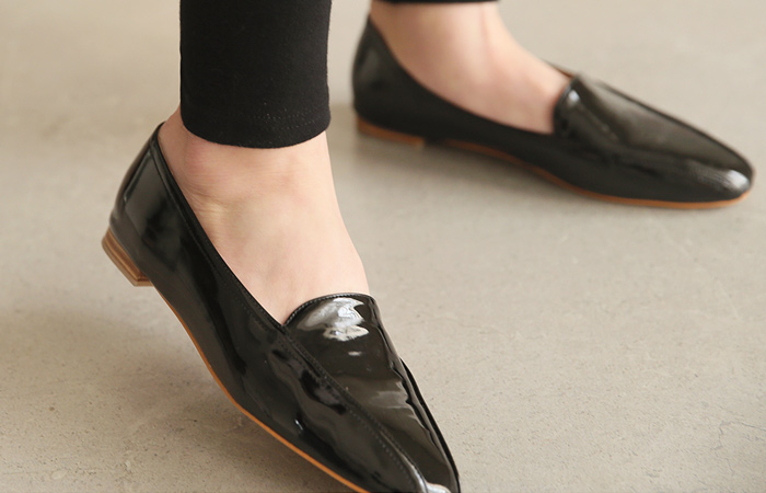 Narrow Stitch Low Loafers