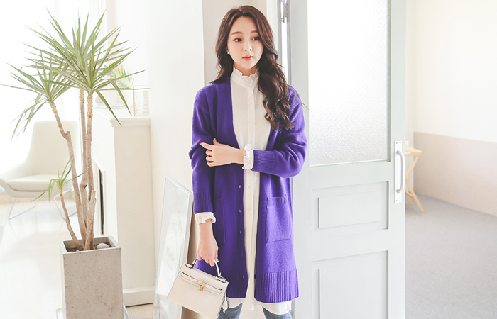 Vivid Color Ramsoul Long cardigan