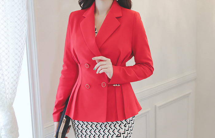 Dart Pintle Pleats Double Jacket