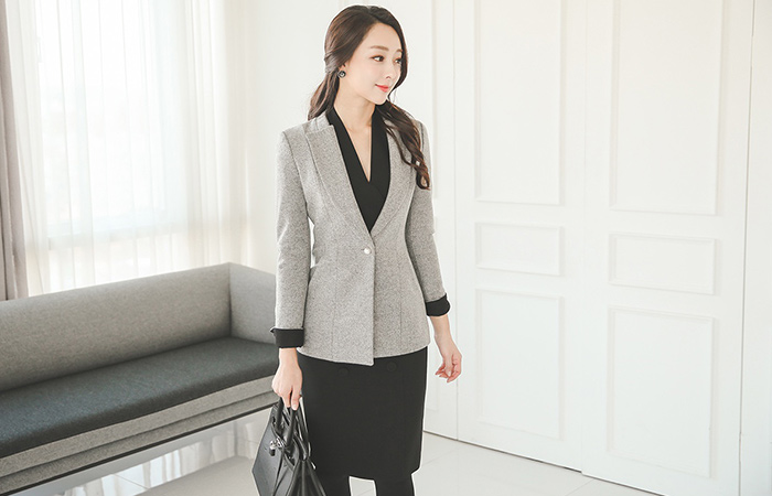 Pearl button Carrice lapel Jacket (winter)