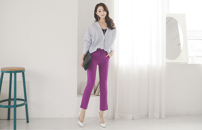 Ultra Violet Boot cut Slacks