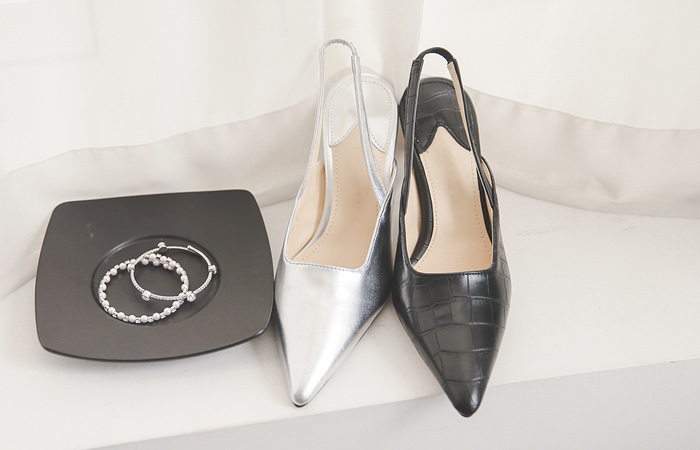 Varnish Square Sling backs Hill