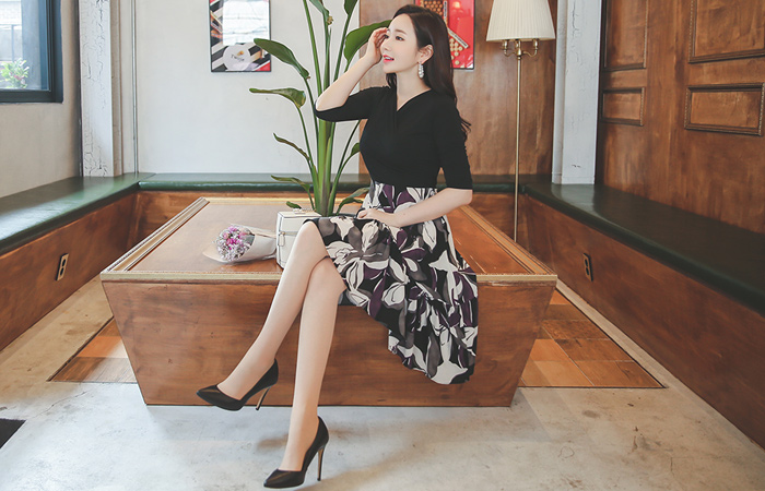 Viola Horn Ruffle Rap Dress