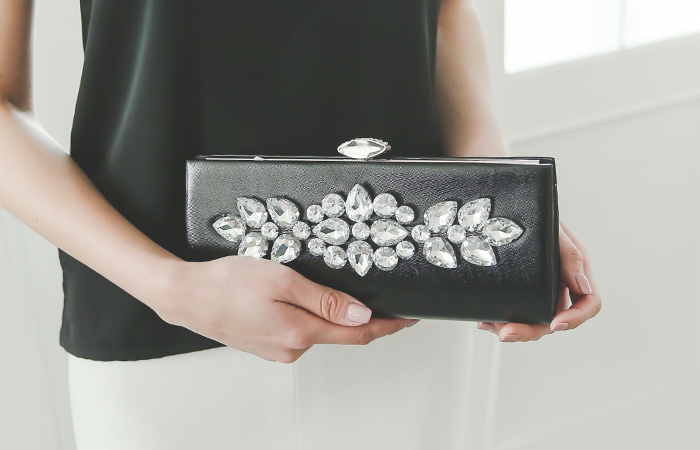 Shining Crystal Long Clutch