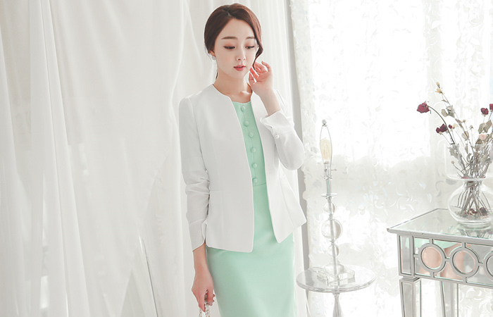 See-through look Slit cuff Jacket