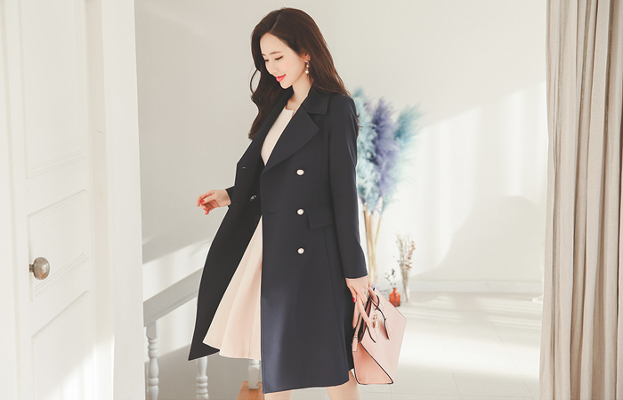 Lady Double Pearl Aline Coat (spring)