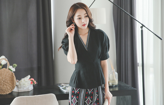 Puff Wide Belt Linen Jacket