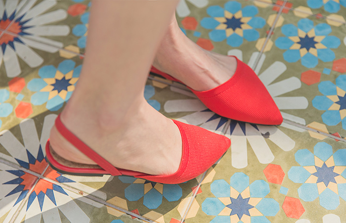 Vid Knit Flat Sling backs