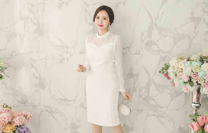 Boutique Heart Shape See-through Top Dress