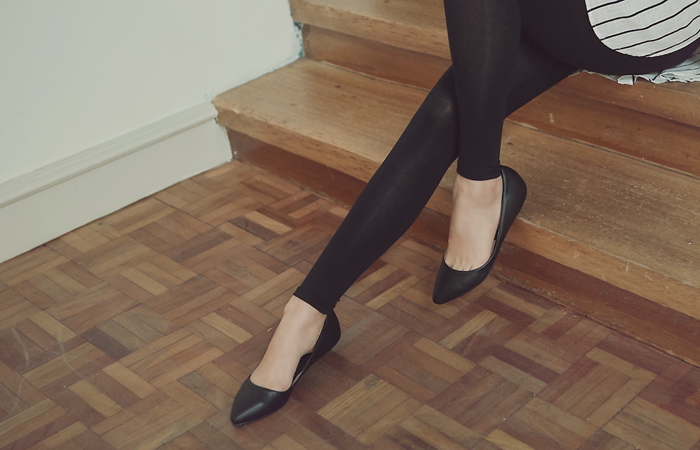 [Models wear33 car] pastel key point Flat shoes