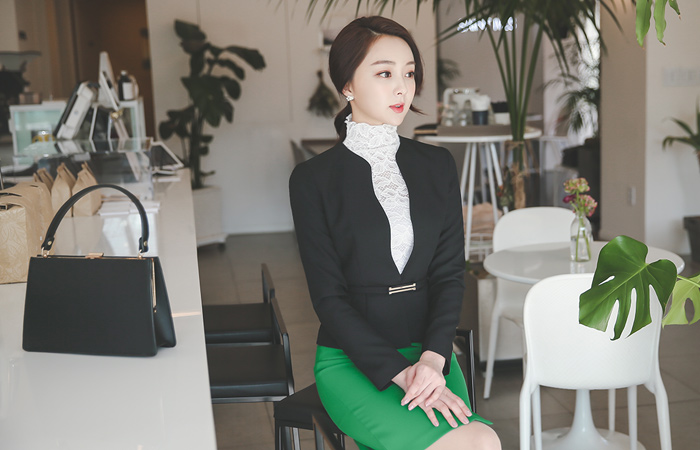 Wave Pleats Pepper Short Jacket