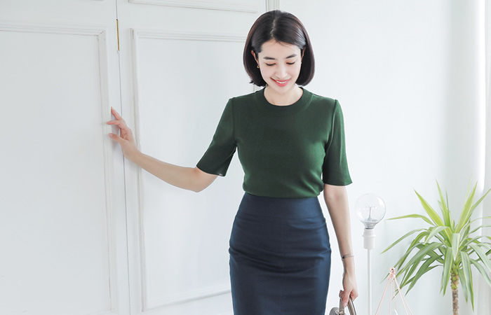 Natural Color 5 Sleeves Cool knit