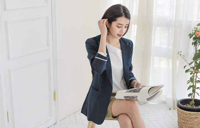 Back Belted Wing Kara Linen Jacket