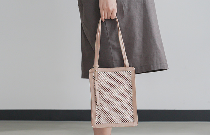 Square 네트배색 Tote&Cross Bag