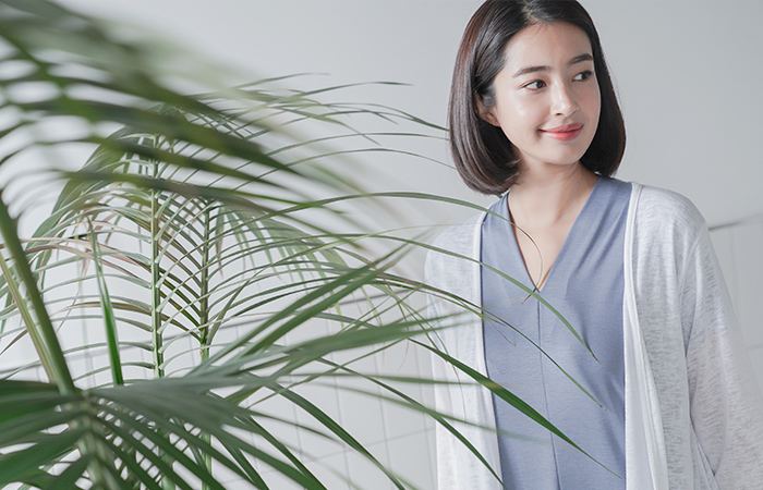 Cooling Slab Slit Long cardigan