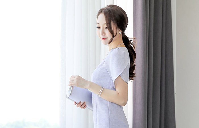 Linen Texture Slab Dress