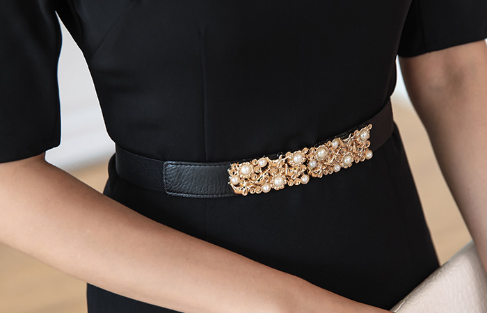 Armand pearl Gold Bending Belt