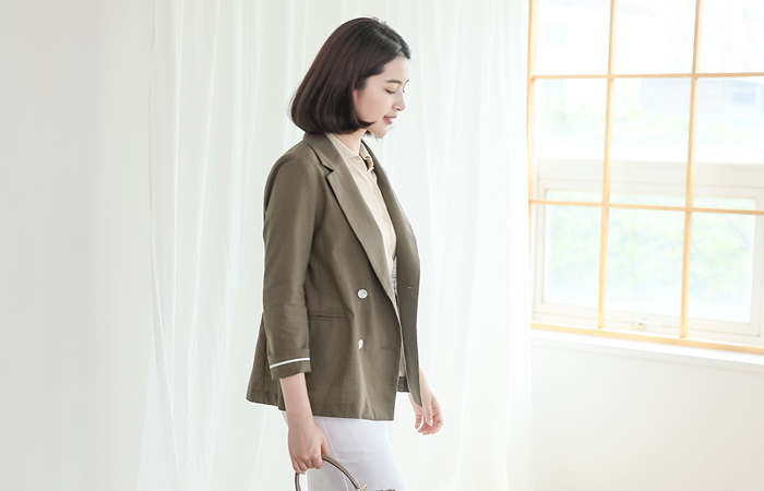 Basic Double-button Cotton Jacket