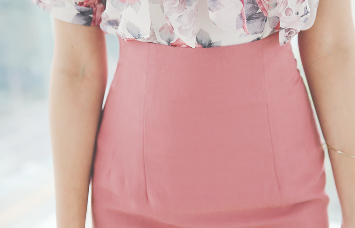 Dirt Slim Linen Skirt