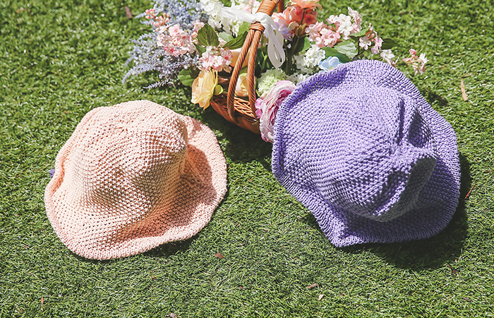 Summer Knit wire bucket hat