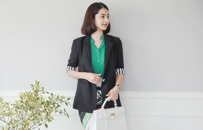 Stripe 7 sleeve Ice Jacket