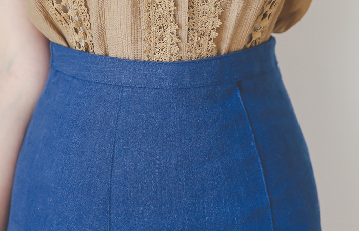 Color Linen Gord Skirt