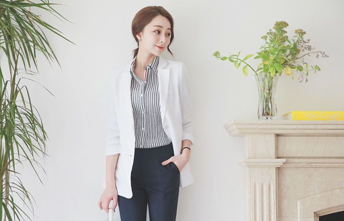 Basic Linen Boxy Jacket