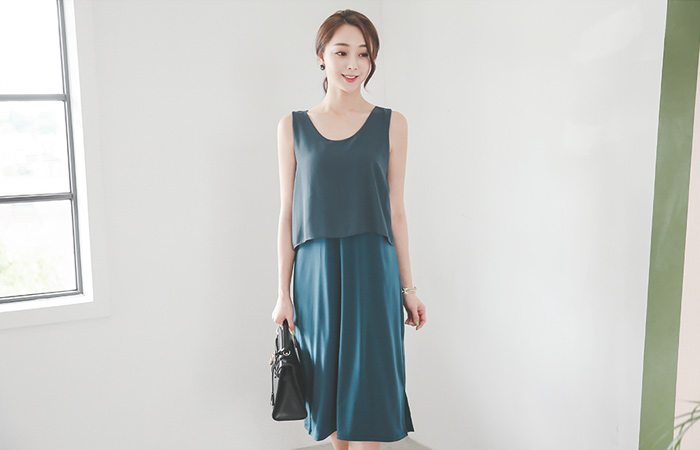 Chiffon Double Top Easy Dress