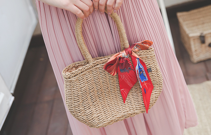 [Models wear34] Summer handmade straw tote