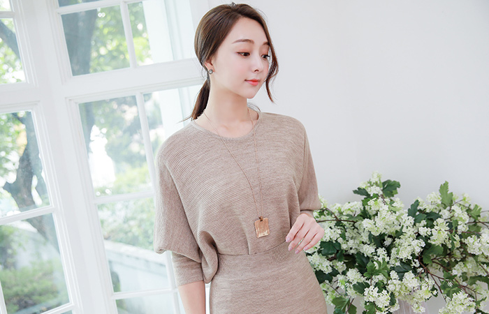 St Volume Sleeve Shibori Knit